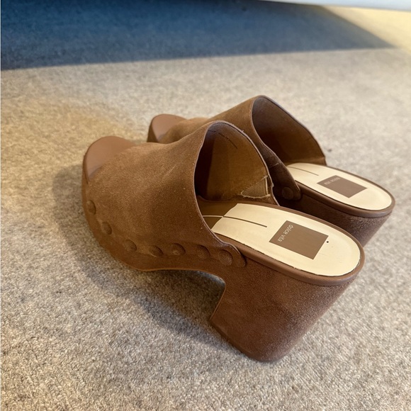 Dolce Vita Brown Suede Mules - Picture 6 of 8